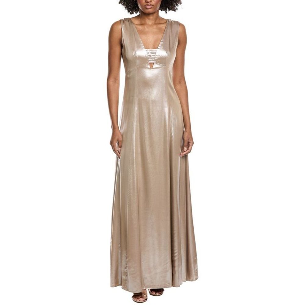 Peserico Womens Metallic Maxi Dress